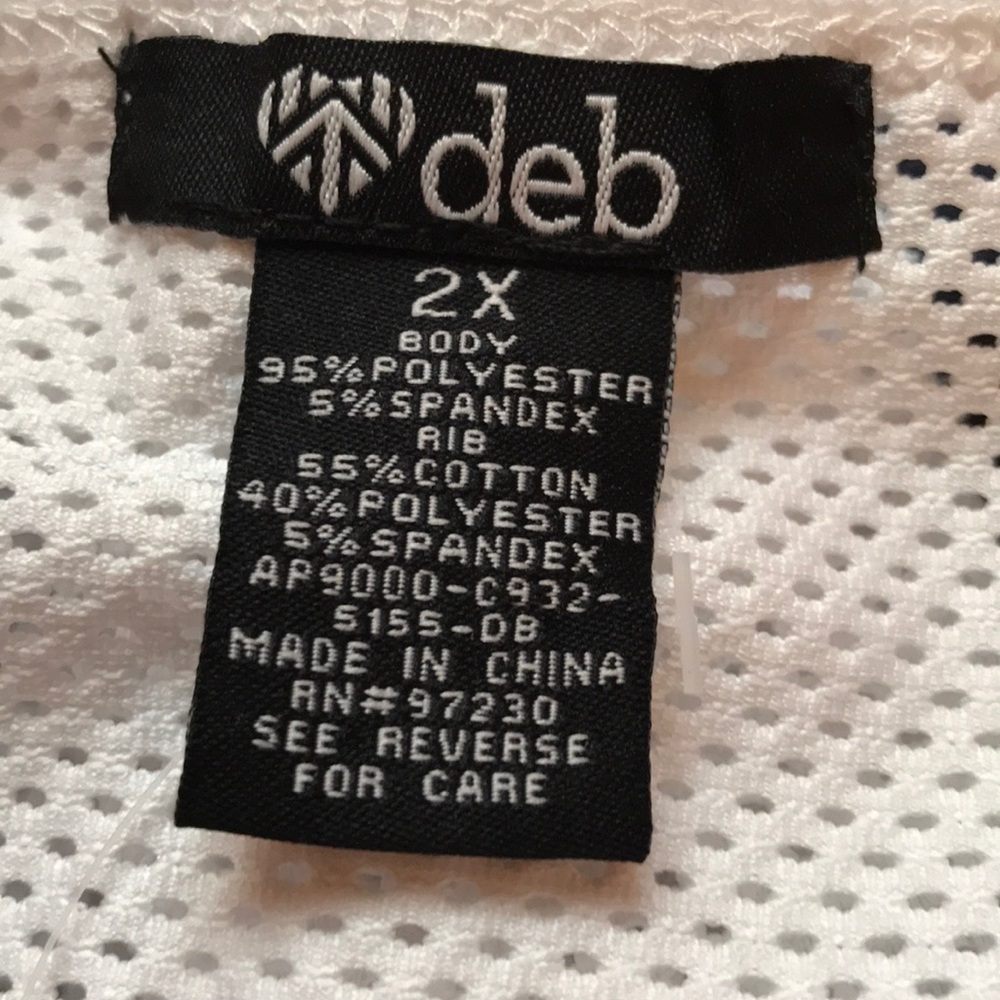 Deb mesh top white blue trim plus Sz 1x 2x 3x 3/25 - Picture 4 of 6